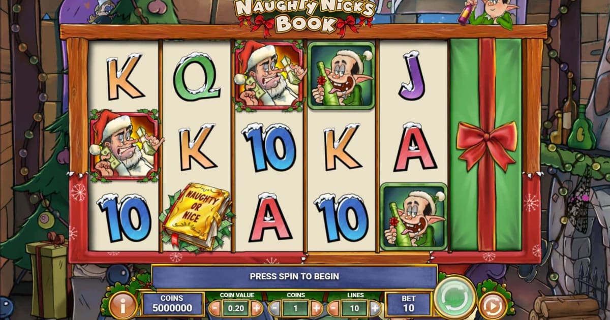 Испытайте новейшие игровые автоматы Play'n Go на тему Рождества: Naughty Nick's Book